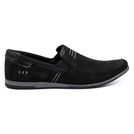KOMODO Mocassins cuir homme 876 daim noir le noir
