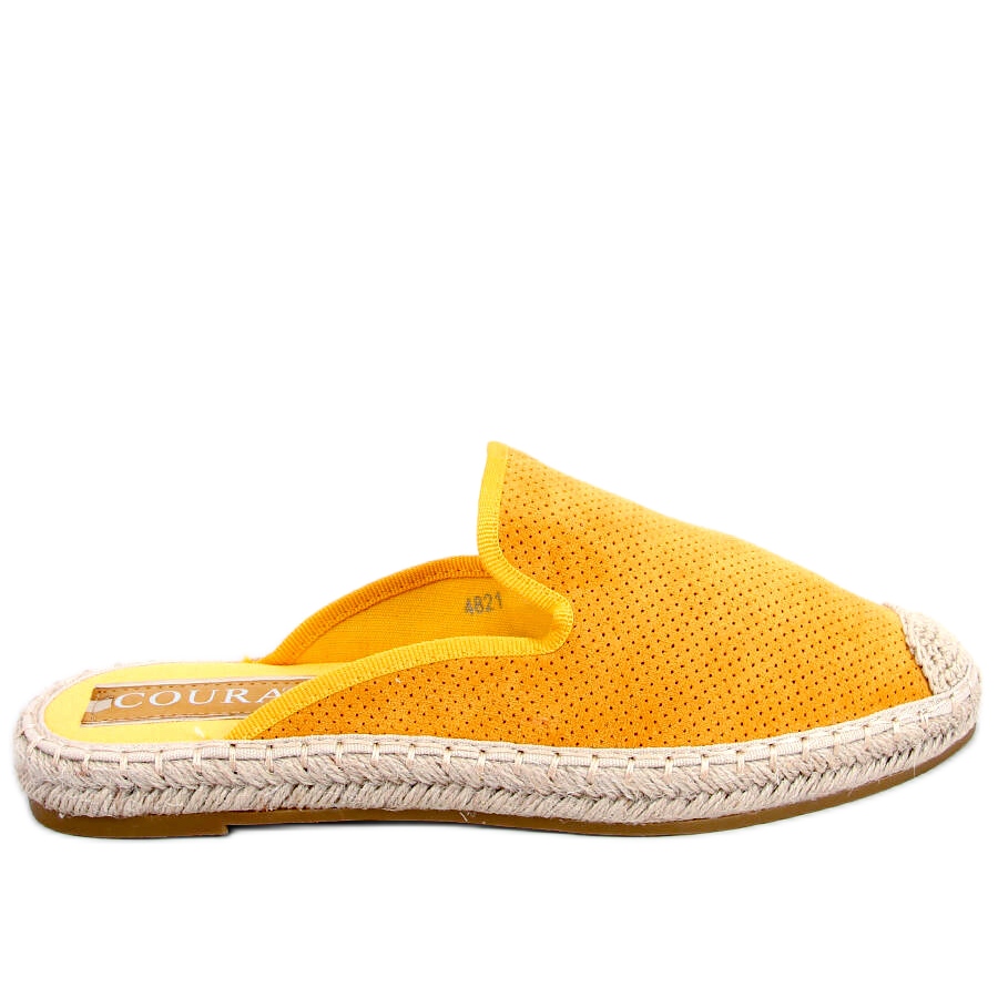 Espadrille Chaussons Espadrille Jaune Femme Chausson Femme Jaune