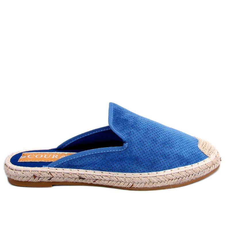 CARMEN Pantoufles espadrilles bleues pour femme