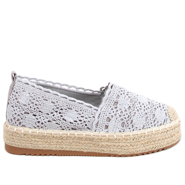 Espadrilles grises en dentelle Alice Espadrilles grises en dentelle Alice