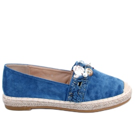 Espadrilles bleues à coquillages Lola