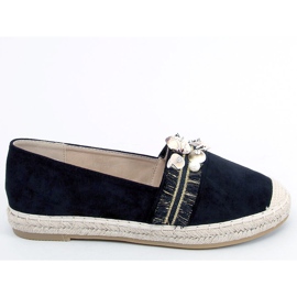 Espadrilles Lola noires à coquillages