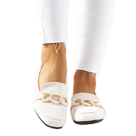 Mocassins beiges à bout carré de Hattie