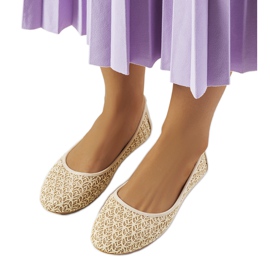 Ballerines en dentelle Chuwi brillante beige Ballerines en dentelle Chuwi brillante beige