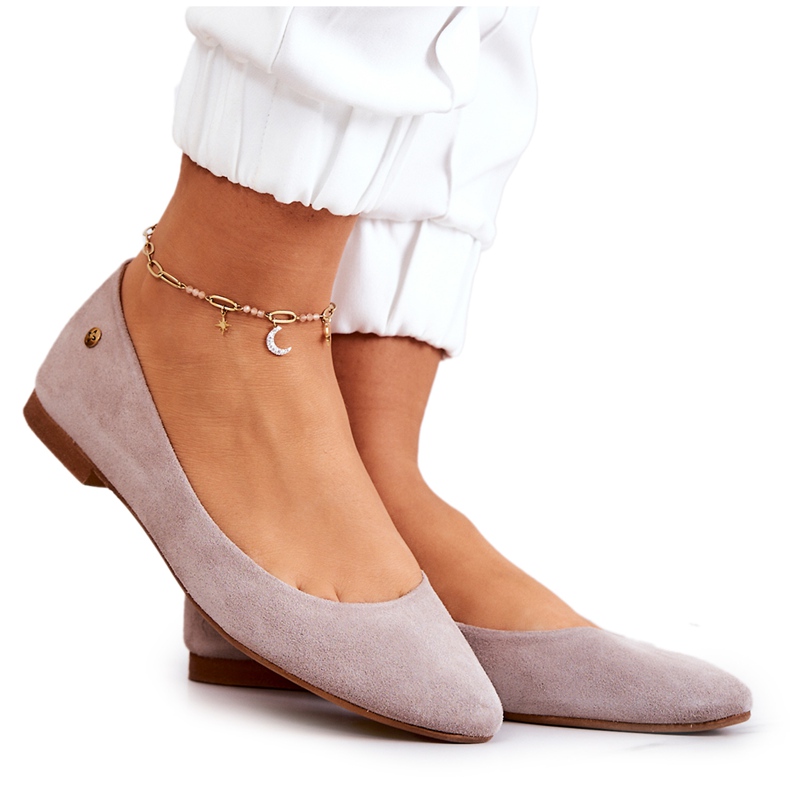 Ballerines en Daim pour Femme Maciejka 04100-42 Beige