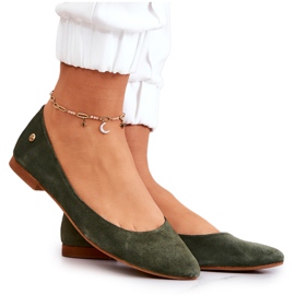 Ballerines en Daim pour Femme Maciejka 04100-45 Kaki vert