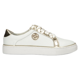 Filippo Baskets en cuir élégantes DP3617 / 22 WH blanche