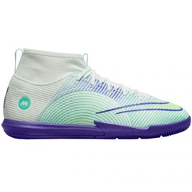 Nike Mercurial Superfly 8 Academy Mds Ic Jr DN3773 375 chaussures de football blanc blanc