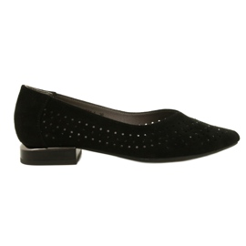 M.Daszyński Ballerines ajourées à paillettes Daszyński SA201-1 Noir le noir