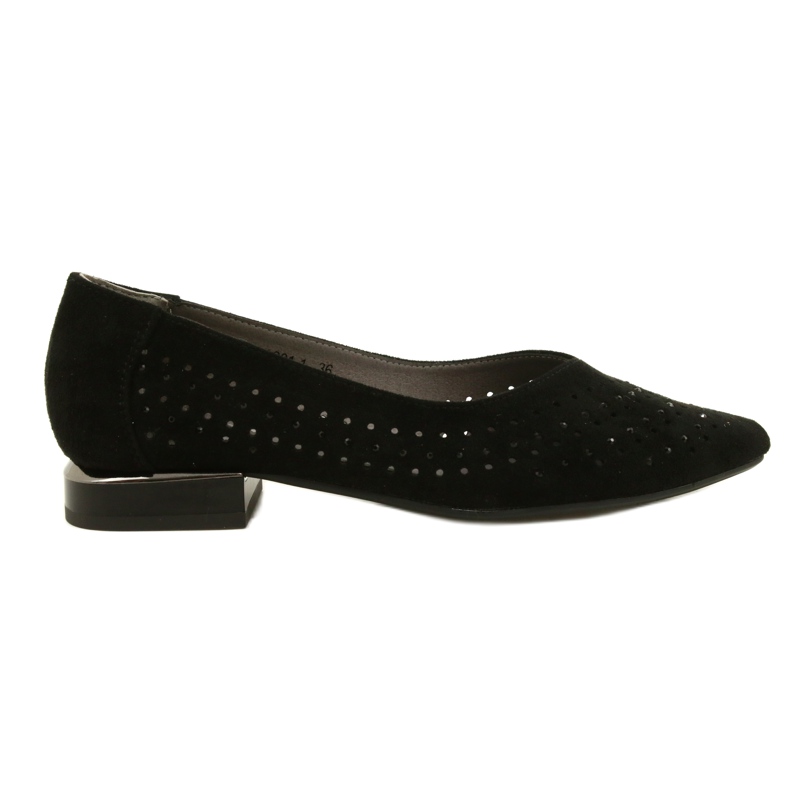 M.Daszyński Ballerines ajourées à paillettes Daszyński SA201-1 Noir le noir