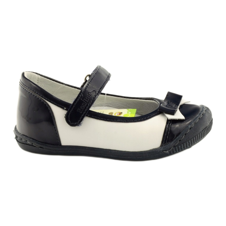Ballerines chaussures enfant Ren But 1405 bleu marine blanche