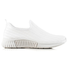 TRENDI Baskets à enfiler confortables blanc