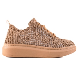 ARTIKER Baskets ajourées sur la plateforme beige ARTIKER Baskets ajourées sur la plateforme beige
