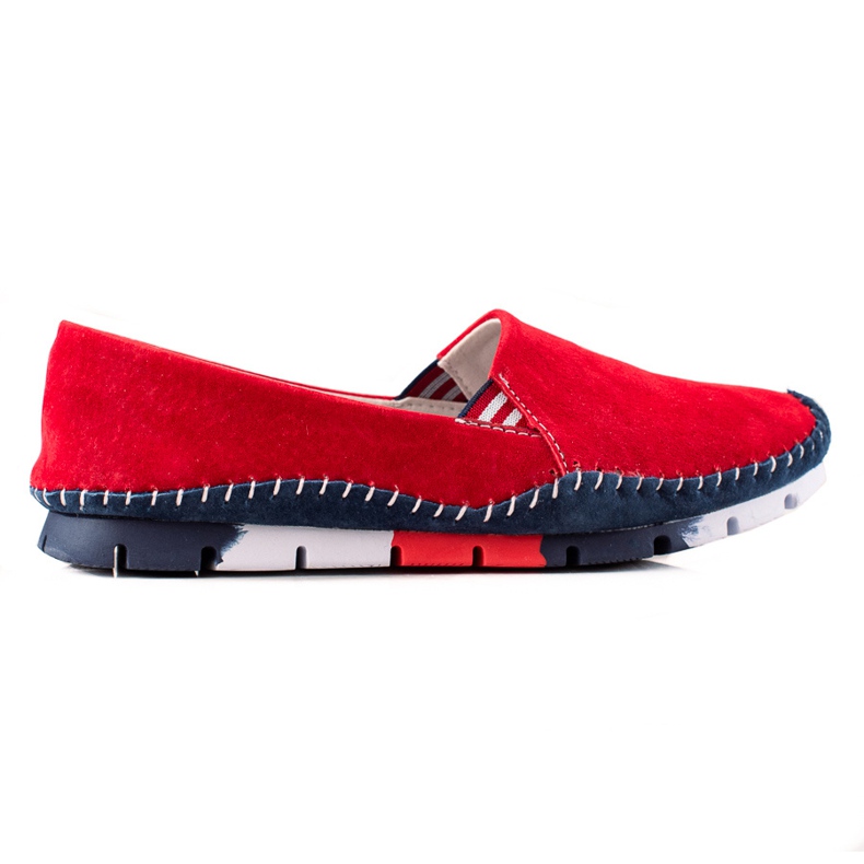 ARTIKER Slipons en cuir rouge