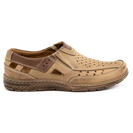 Olivier Mocassins cuir marron 893MP pour homme beige brun Olivier Mocassins cuir marron 893MP pour homme beige brun