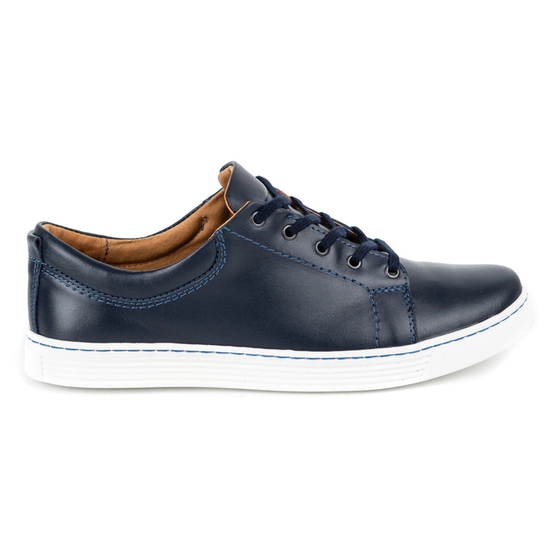 Olivier Chaussures casual cuir homme 946MA bleu marine