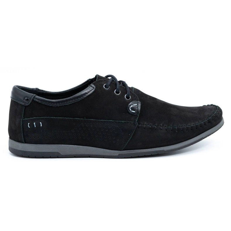 KOMODO Chaussures Mocassins homme cuir 875 nubuck noir le noir