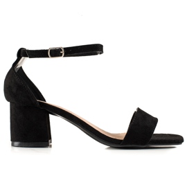Sandales à talons bas VINCEZA noir
