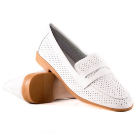 Goodin Seigneurs de cuir ajouré blanc