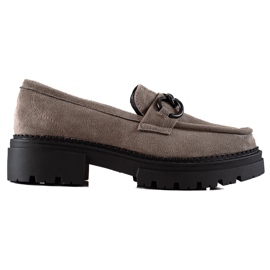 Mocassins à la mode sur la plateforme LA.FI gris
