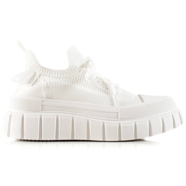 TRENDI Baskets mode sur la plate-forme blanche