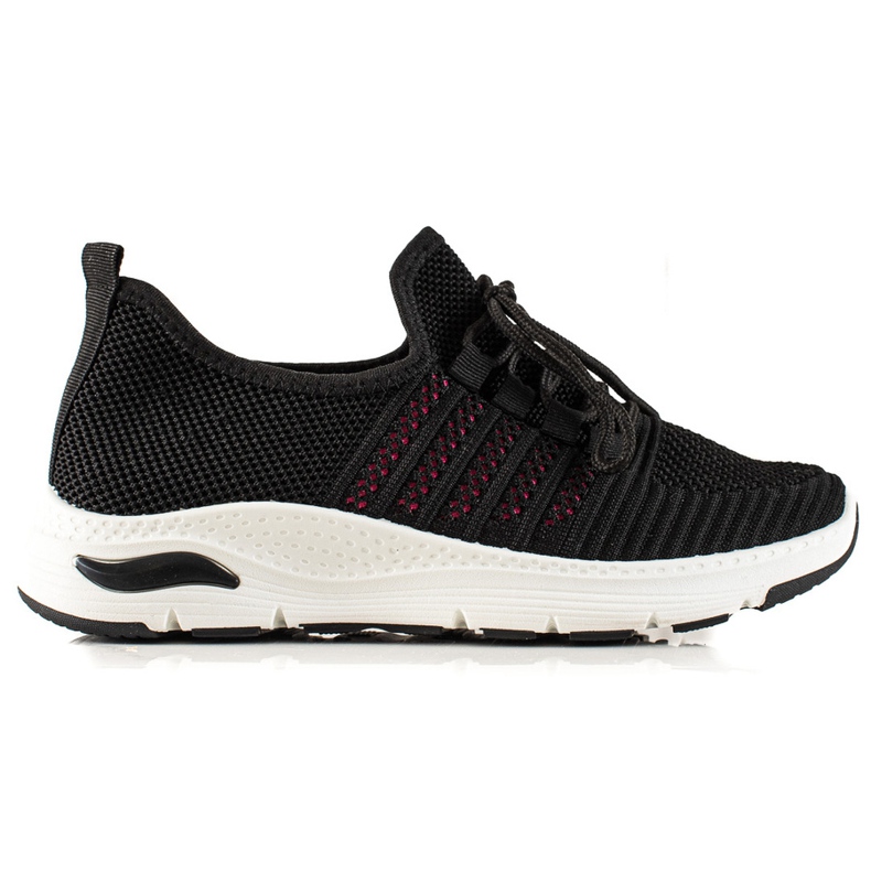 TRENDI Chaussures de sport à enfiler le noir