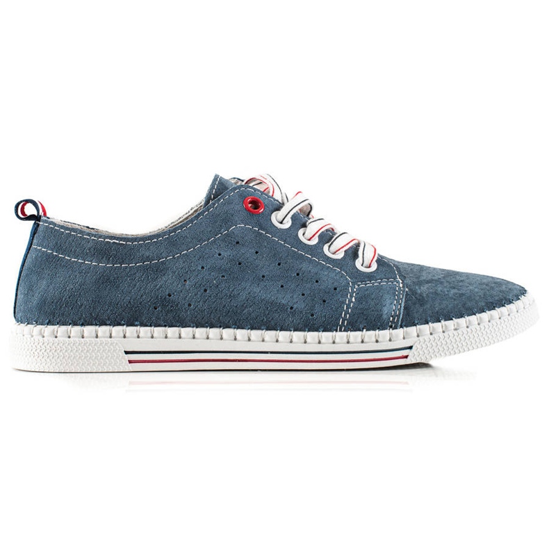Filippo Baskets en cuir classiques bleu