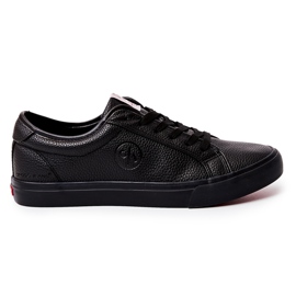 Baskets en cuir pour homme Cross Jeans JJ1R4022C Noir