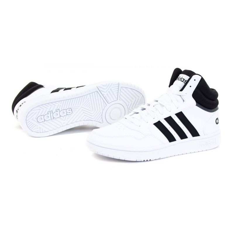 Chaussures Adidas Hoops 3.0 Mid M GW3019 blanche