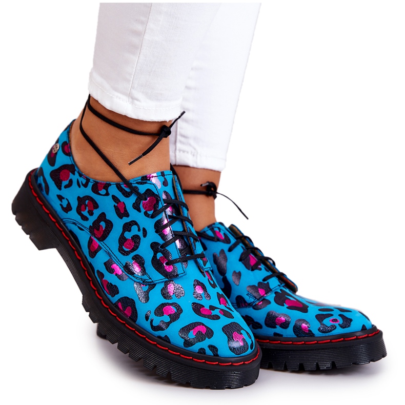 Richelieus pour Femme Maciejka 04087-47 Chaussures en Cuir Bleu multicolore