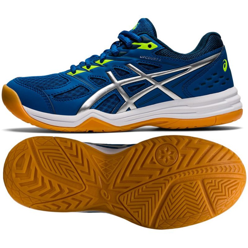 Asics Upcourt 4 Gs Jr 1074A027 405 chaussures de volley-ball bleu bleu