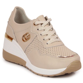 Baskets en cuir S.Barski W OLI149 beige
