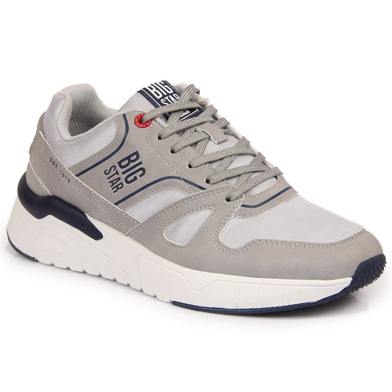 Chaussures de sport décontractées grises Big Star M JJ174276