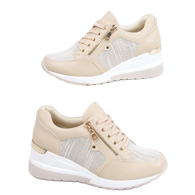 Baskets compensées beiges Nasto Nude