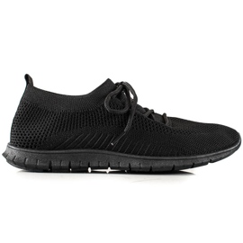 TRENDI Chaussures de sport à lacets noir