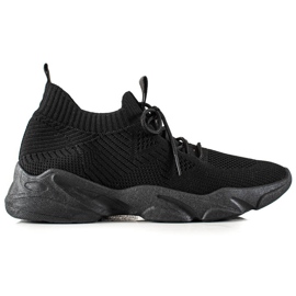 TRENDI Chaussures de sport textiles noir