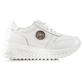 Filippo Baskets en cuir classiques blanche