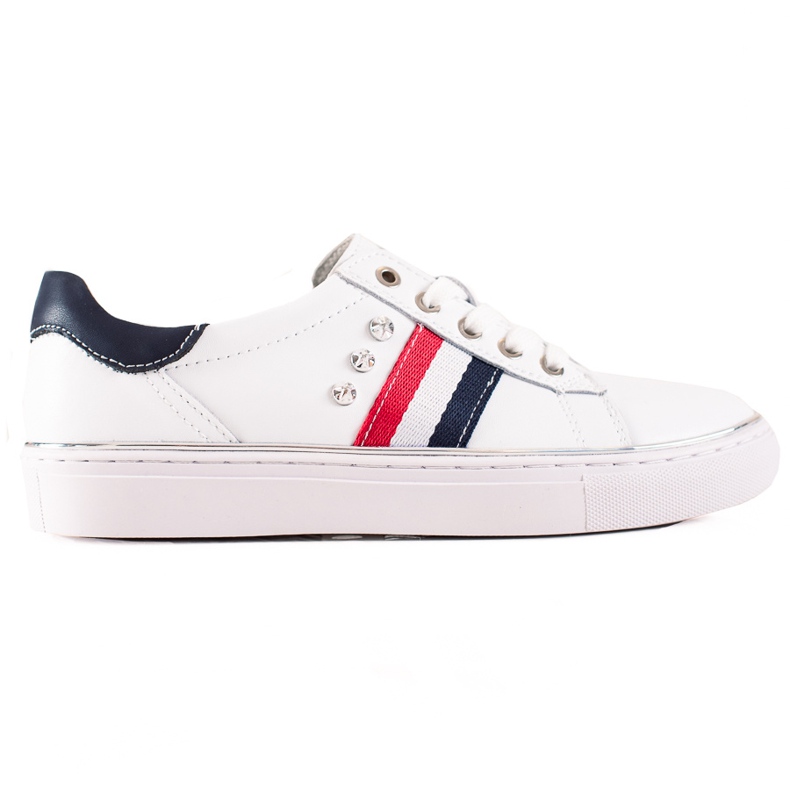 Baskets de sport en cuir VINCEZA blanche