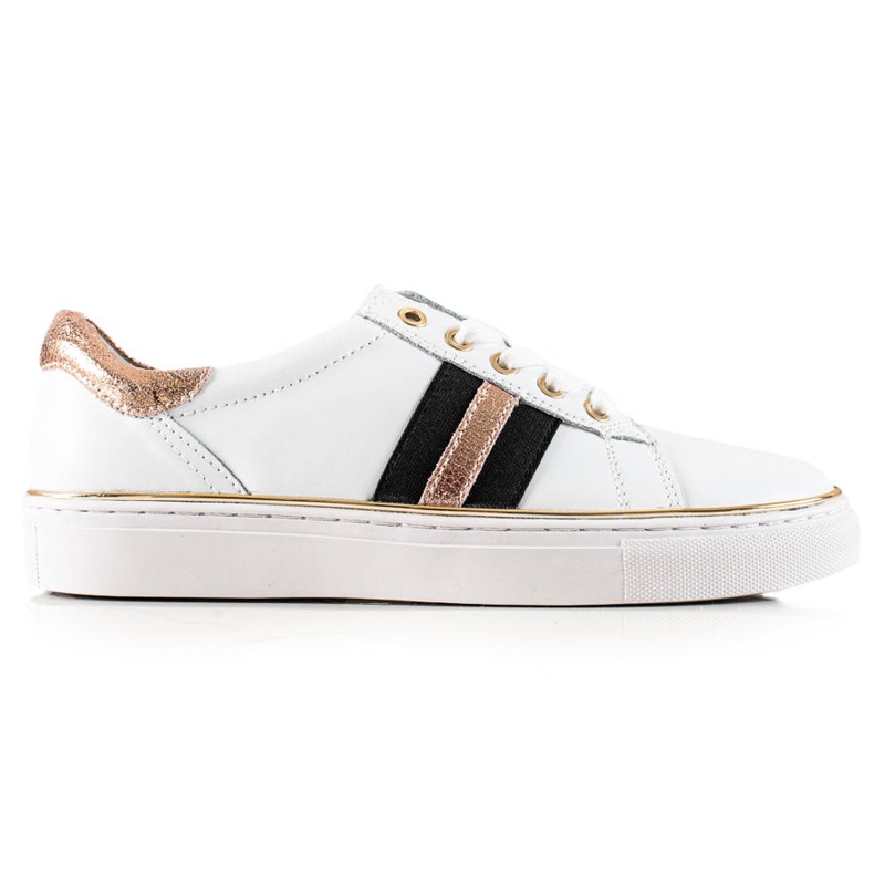 Baskets de sport en cuir VINCEZA blanche