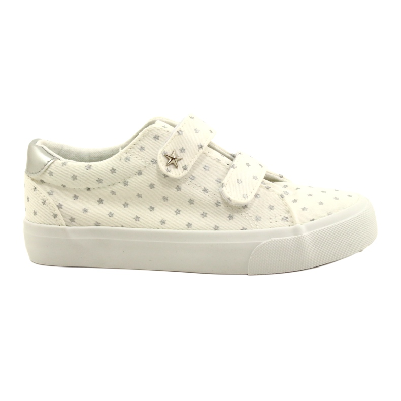 Baskets Velcro Avec Étoiles Argentées Atletico WY20757 Blanc blanche