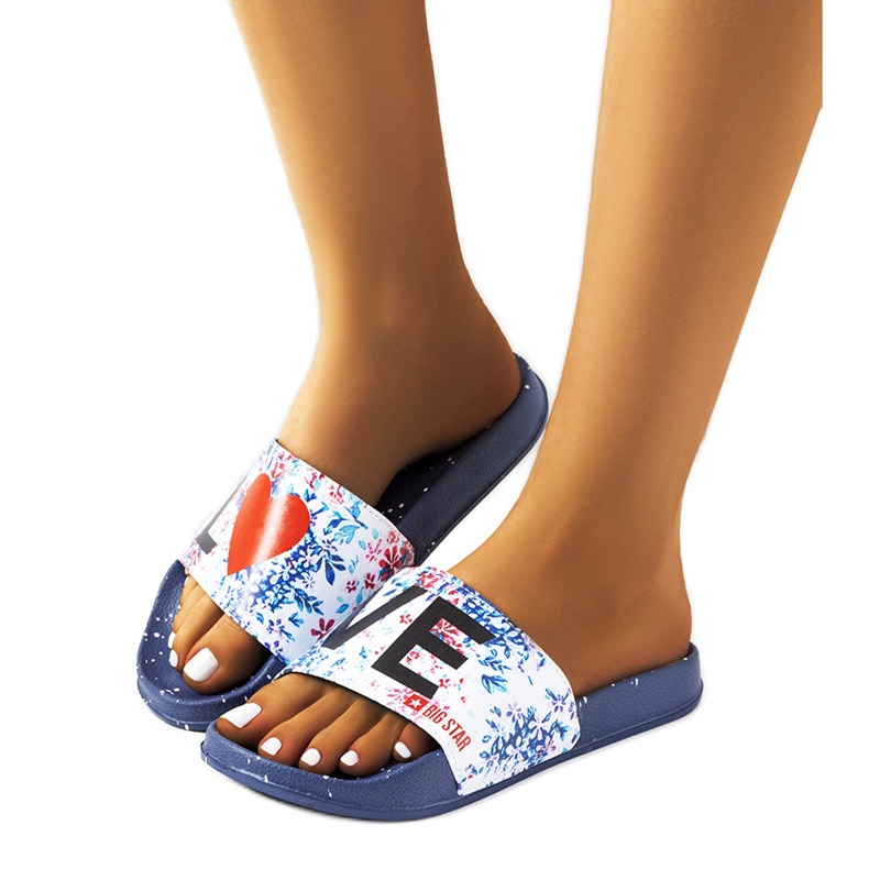 Chaussons bleu marine Love Big Star DD274A257 blanche multicolore