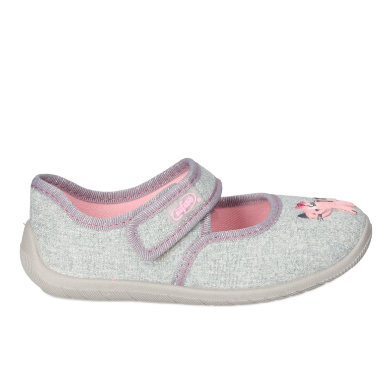 Pantres pour enfants Befado avec un minou 955x006 rose gris Pantres pour enfants Befado avec un minou 955x006 rose gris