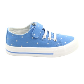 Baskets Velcro Silver Stars Atletico WY21383 Bleu