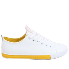 Baskets femme blanches Twerd Jaune