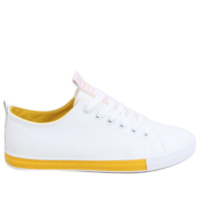 Baskets femme blanches Twerd Jaune