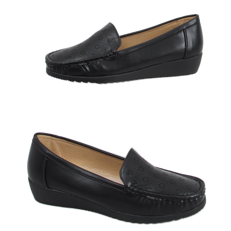 Cukki: Le mocassin ajouré noir pour femme le noir