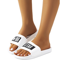 Chaussons femme Big Star DD274A264 blancs