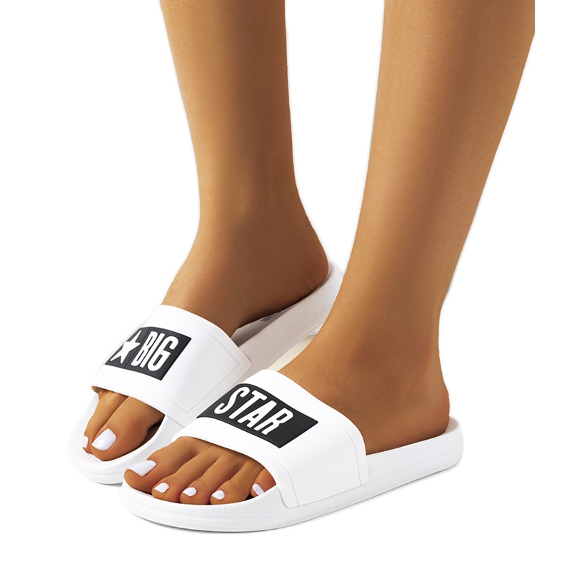 Chaussons femme Big Star DD274A264 blancs blanche
