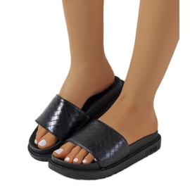 Chaussons noirs sur la plateforme Big Star HH274684
