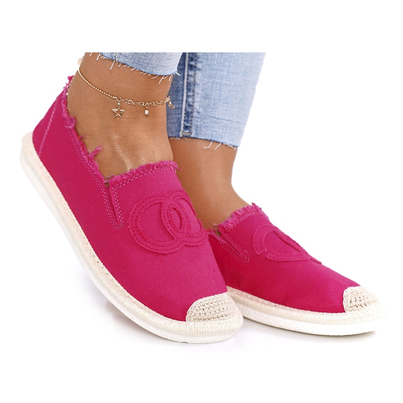 PS1 Espadrilles Classique Femme Fuchsia Flaure rose